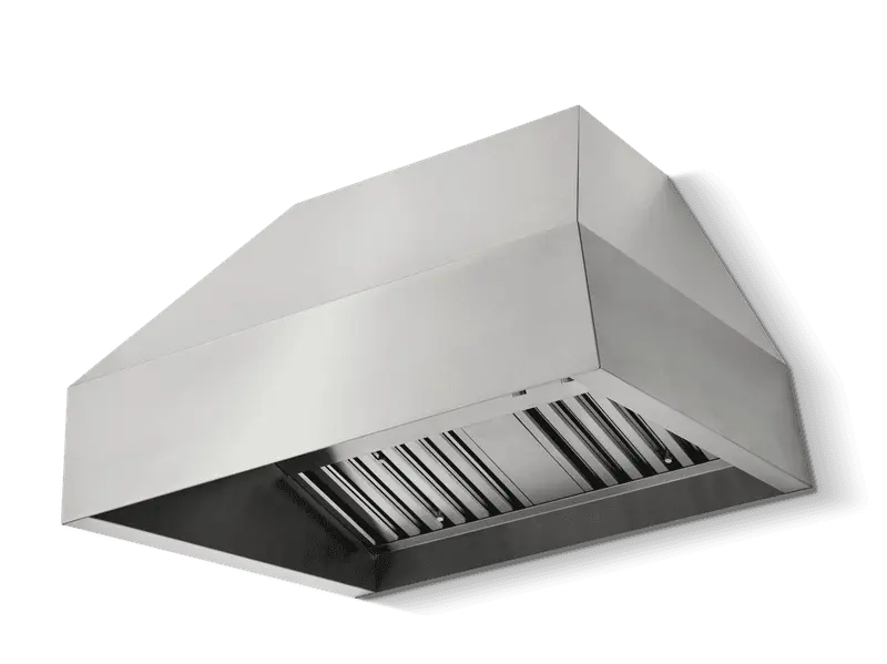 Tradewind P7200 Series Pyramid Wall-Mount Outdoor Hood with Internal Blower Vents & Flues 36