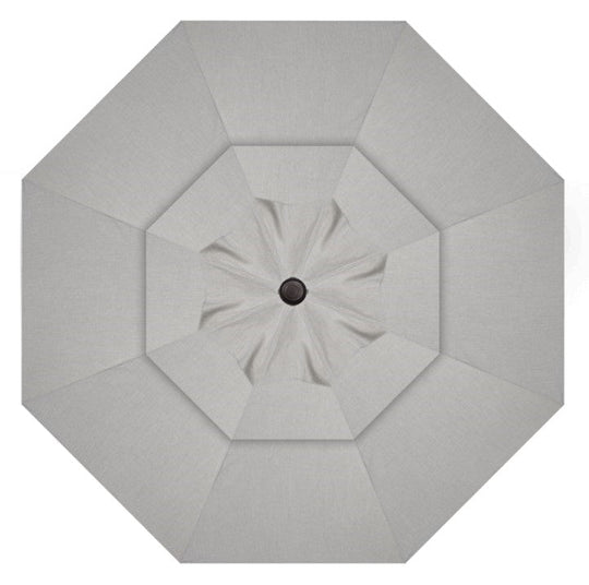 Treasure Garden 11' AKZP Cantilever Umbrella with Black Frame and Cast Silver Fabric | OPEN BOX | LOCAL SALE ONLY Outdoor Umbrellas & Sunshades 12042918