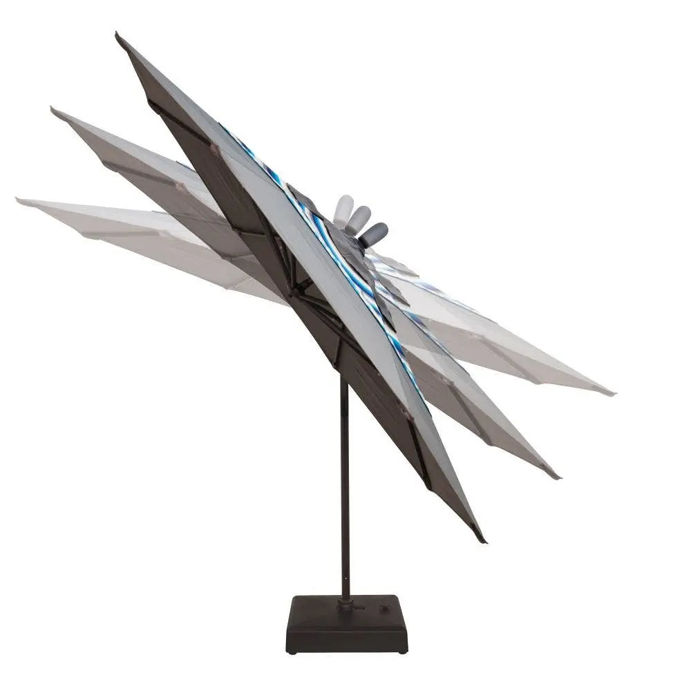 Treasure Garden 11' Octagon AKZP Cantilever Umbrella with Bronze Frame Outdoor Umbrellas & Sunshades