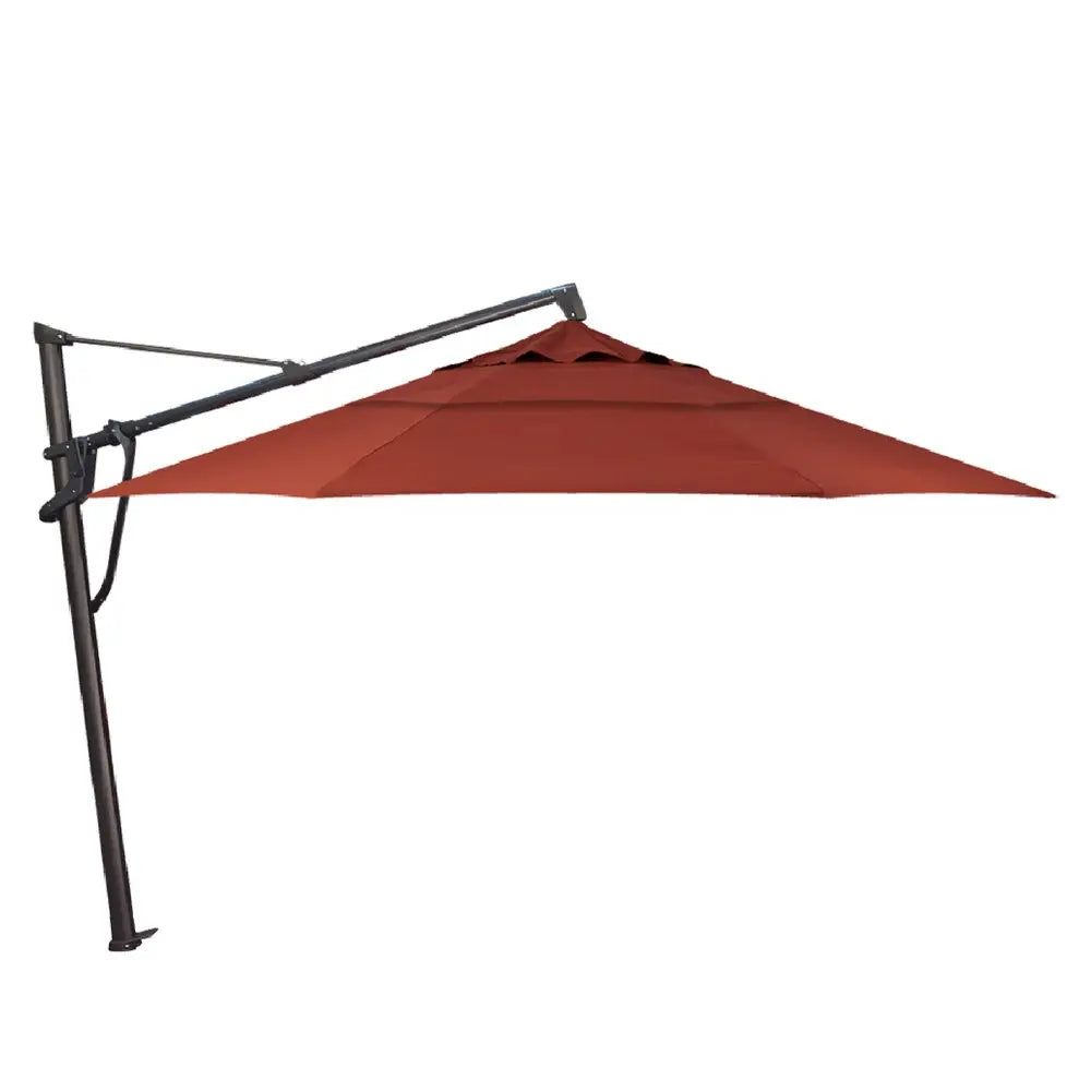 Treasure Garden 13' Octagon AKZP Cantilever Umbrella with Black Frame Outdoor Umbrellas & Sunshades Henna, Grade A 12037943