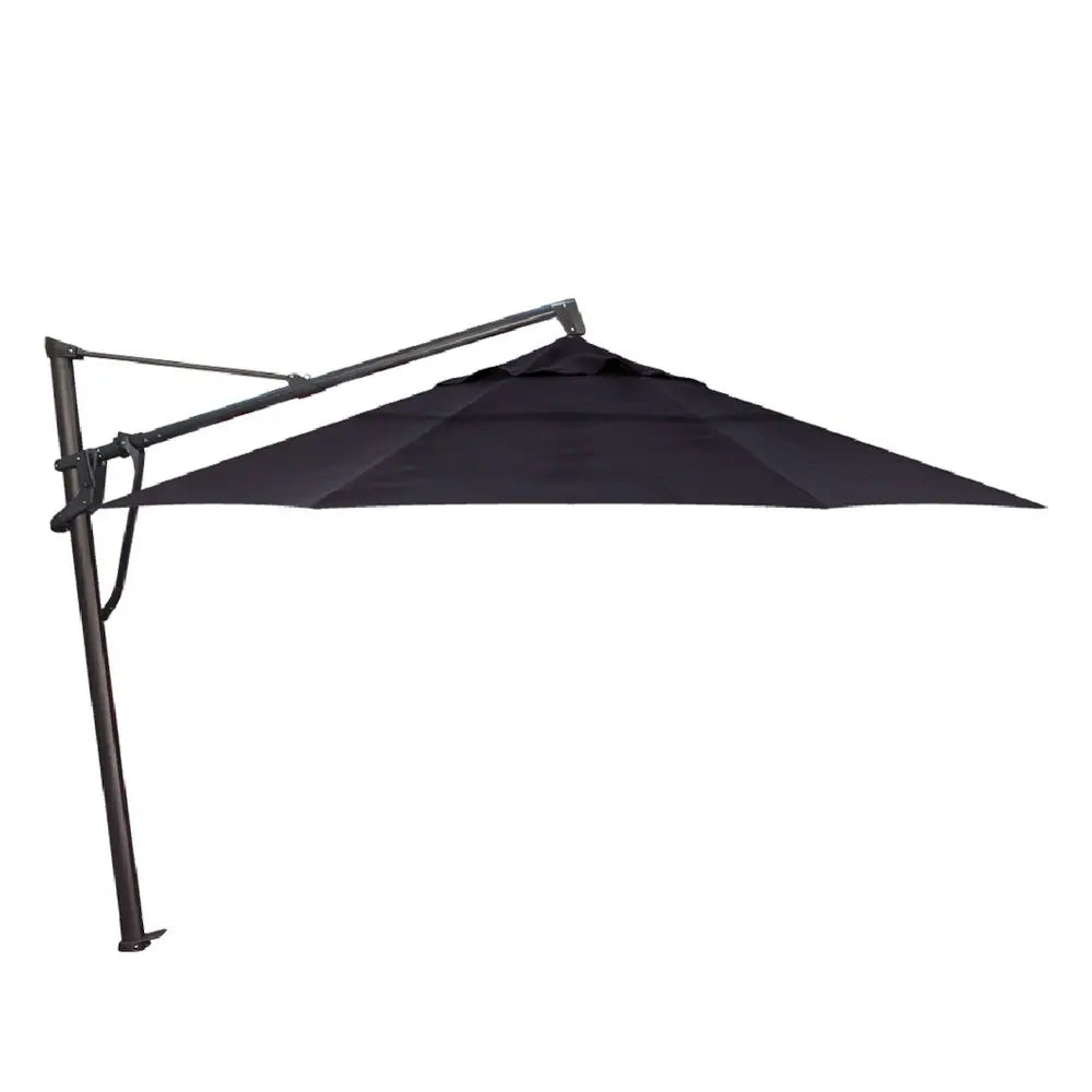 black square patio umbrella Treasure Garden 13' Octagon AKZP Cantilever Umbrella with Black Frame