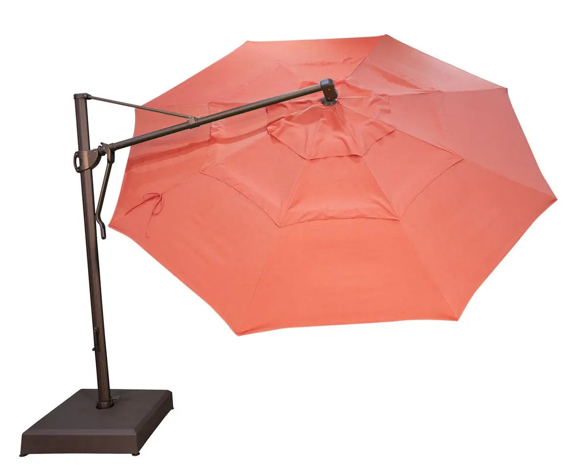Treasure Garden 13' Octagon AKZP Cantilever Umbrella with Black Frame Outdoor Umbrellas & Sunshades