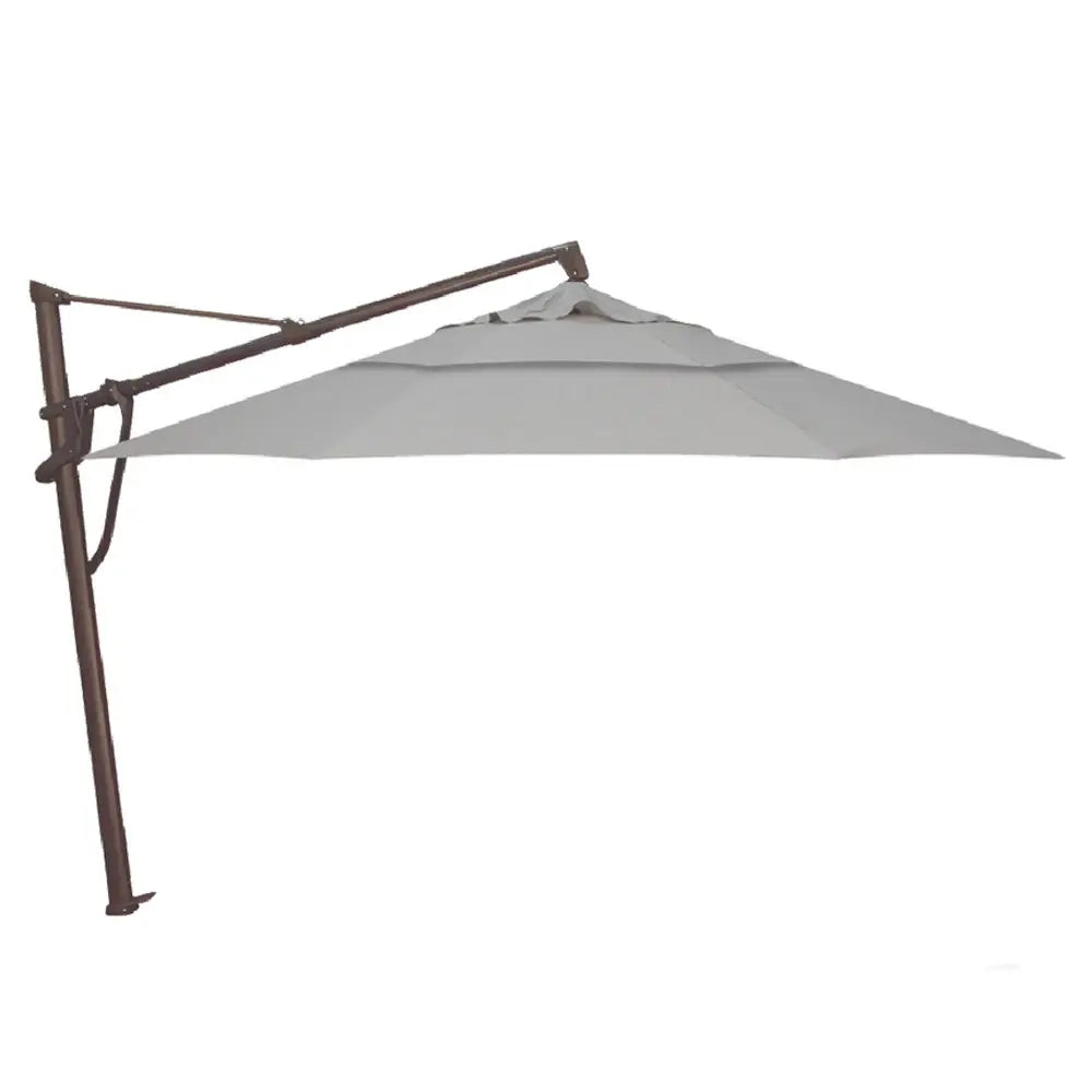 Treasure Garden 13' Octagon AKZP Cantilever Umbrella with Bronze Frame Outdoor Umbrellas & Sunshades Cast Silver, Grade A 12037935