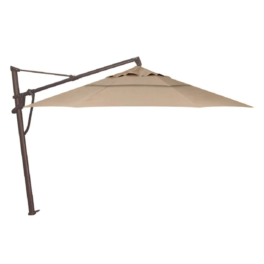 Treasure Garden 13' Octagon AKZP Cantilever Umbrella with Bronze Frame Outdoor Umbrellas & Sunshades Heather Beige, Grade A 12027740