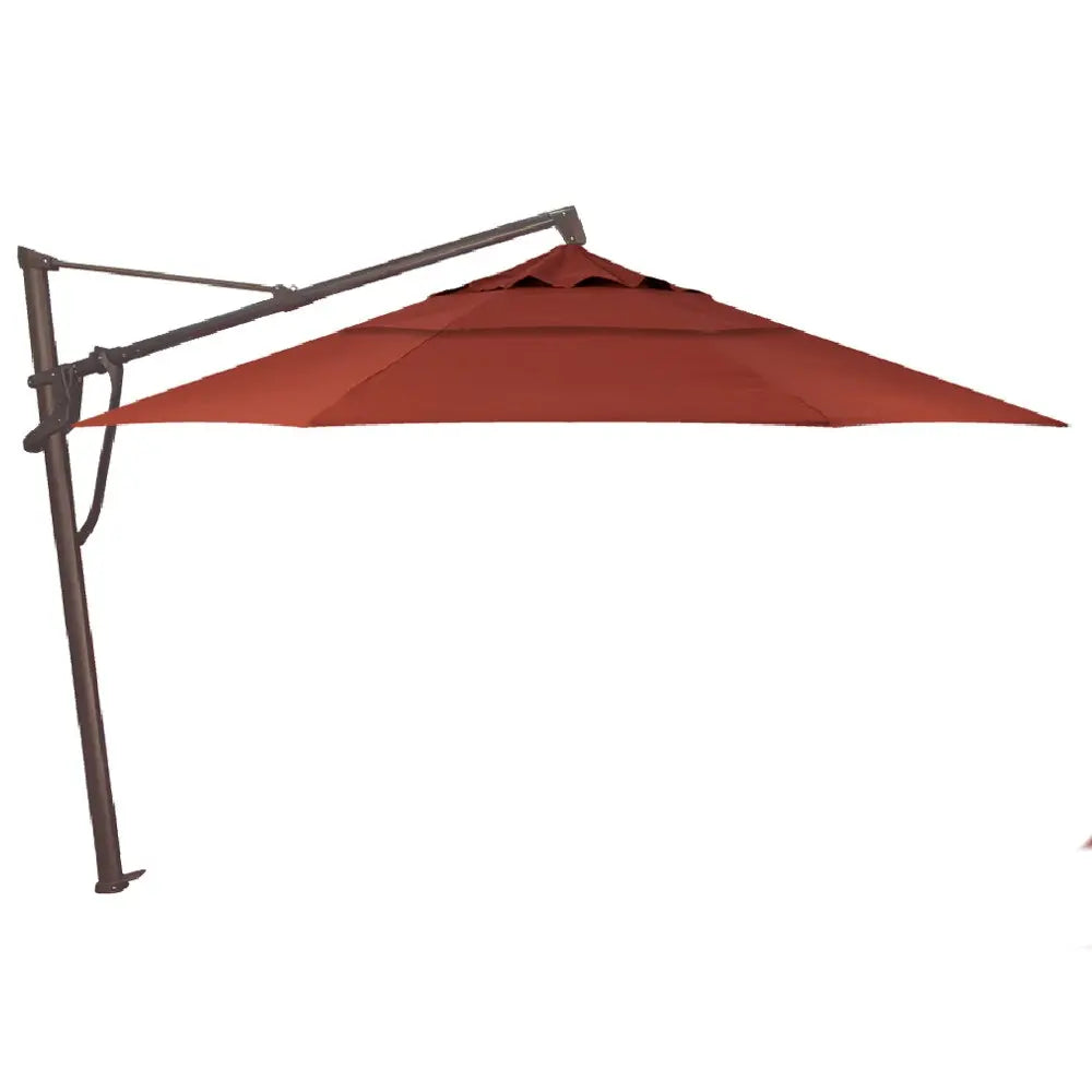 Treasure Garden 13' Octagon AKZP Cantilever Umbrella with Bronze Frame Outdoor Umbrellas & Sunshades Red, Grade C 12025967