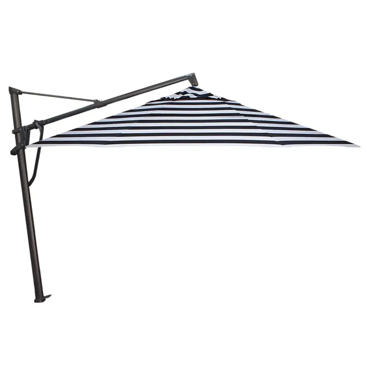Treasure Garden 13' Octagon Starlux AKZP Cantilever Umbrella with Black Frame Outdoor Umbrellas & Sunshades Kinzie Coal Stripe, Grade A 12031160