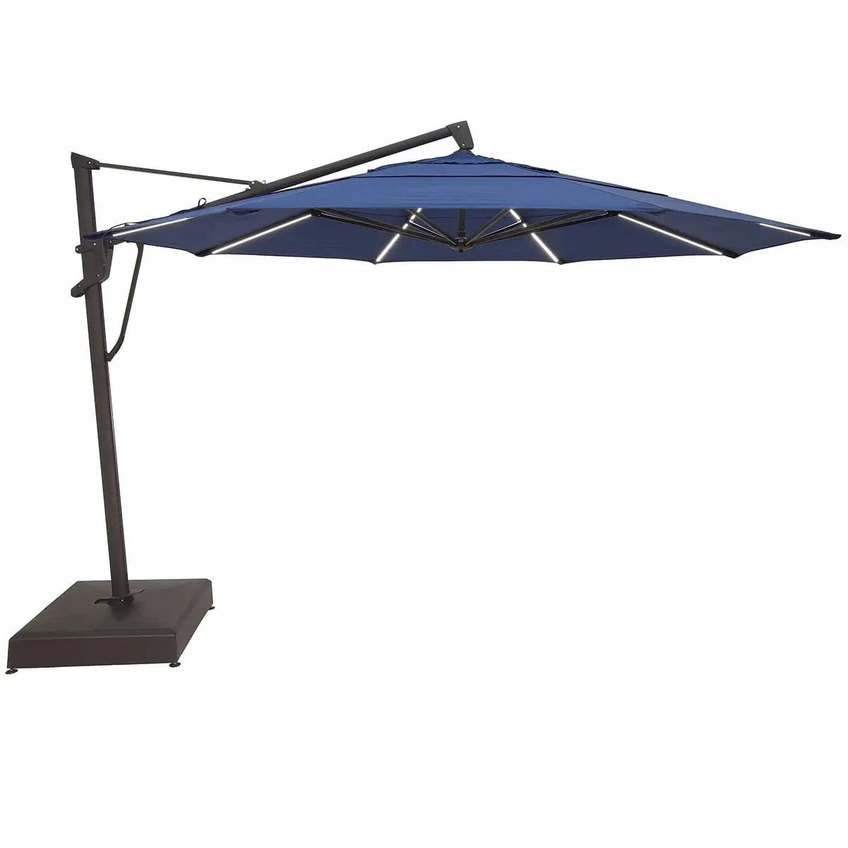 Treasure Garden 13' Octagon Starlux AKZP Cantilever Umbrella with Black Frame Outdoor Umbrellas & Sunshades