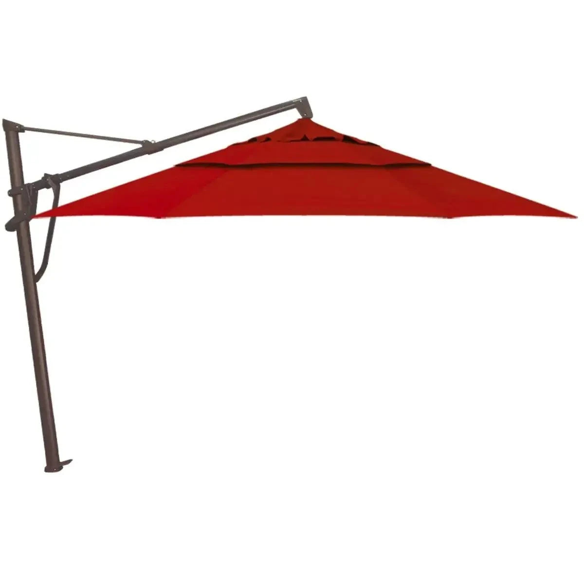 Treasure Garden 13' Octagon Starlux AKZP Cantilever Umbrella with Black Frame Outdoor Umbrellas & Sunshades Red, Grade C 12037882
