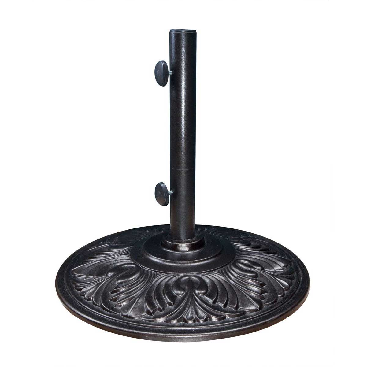 Treasure Garden 50lb Art Deco Umbrella Base with Black Finish Outdoor Umbrella Bases 12023957