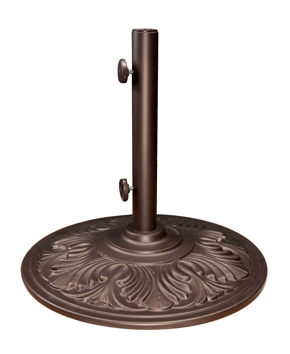 Treasure Garden 50lb Art Deco Umbrella Base with Bronze Finish Outdoor Umbrella Bases 12023956