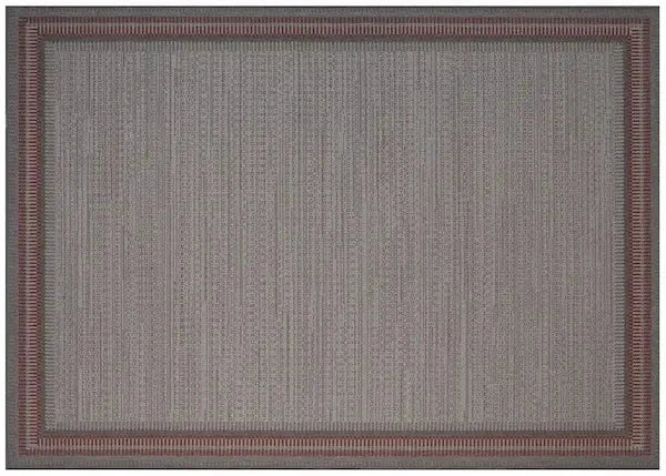 Treasure Garden 5x7 Edge Chili Outdoor Rug 12031155