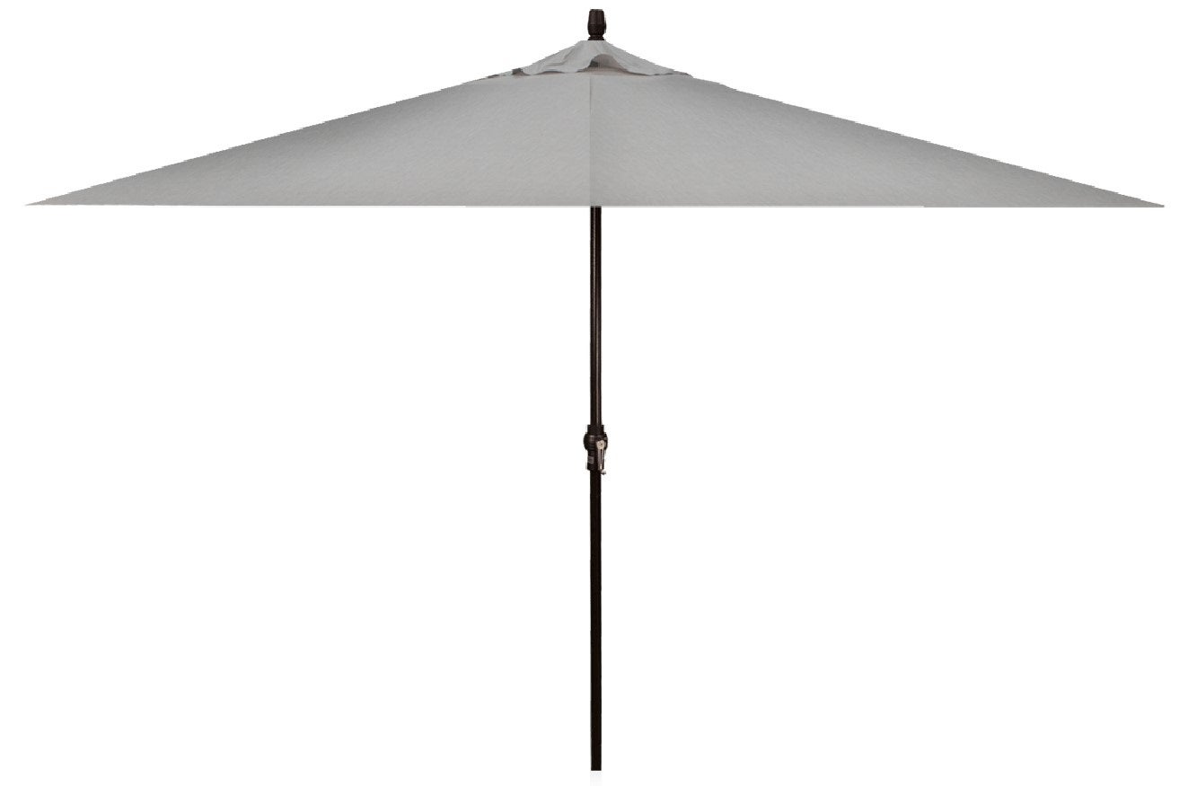Treasure Garden 8' x 11' Rectangle No-Tilt Crank Lift Umbrella with Black Frame and Cast Silver Fabric Outdoor Umbrellas & Sunshades 12038387