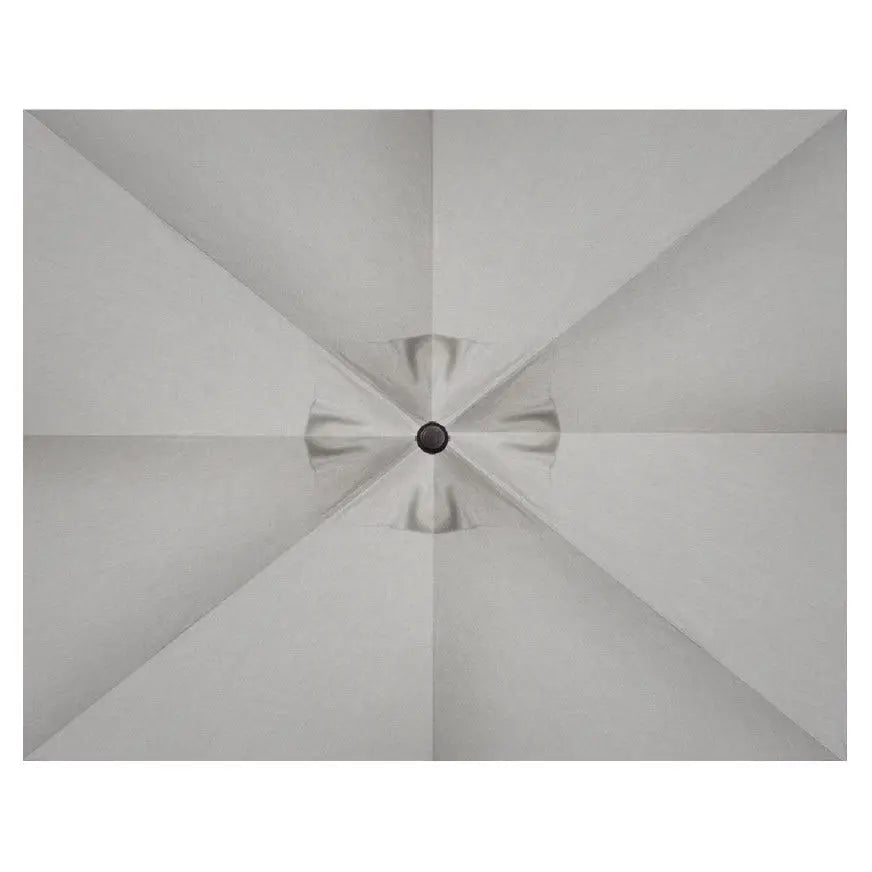 Treasure Garden 8' x 11' Rectangle No-Tilt Crank Lift Umbrella with Black Frame and Cast Silver Fabric Outdoor Umbrellas & Sunshades 12038387