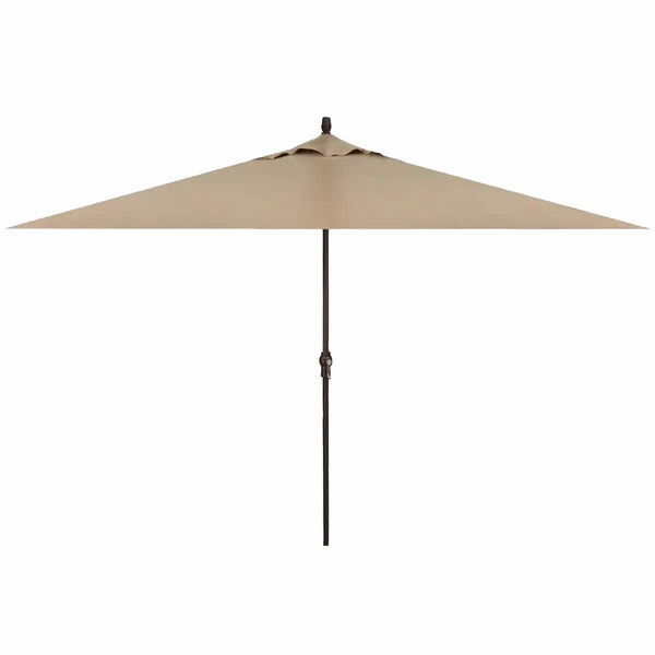 coral coast 8 x 11 ft aluminum rectangle patio umbrella 8' x 11' Rectangle No-Tilt Crank Lift Umbrella, Bronze Frame