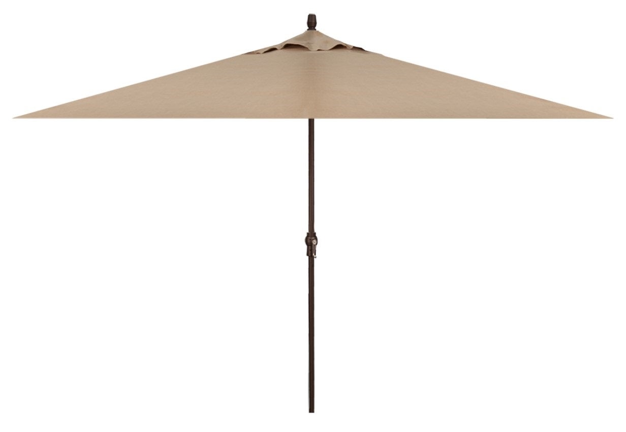 Treasure Garden 8' x 11' Rectangle No-Tilt Crank Lift Umbrella with Bronze Frame and Sand Fabric Outdoor Umbrellas & Sunshades 12038386