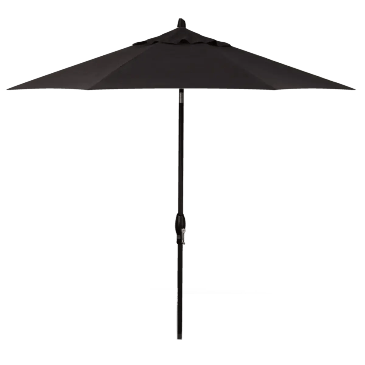 Treasure Garden 9' Octagon Auto Tilt Umbrella with Black Frame Outdoor Umbrellas & Sunshades Black, Grade A 12038319