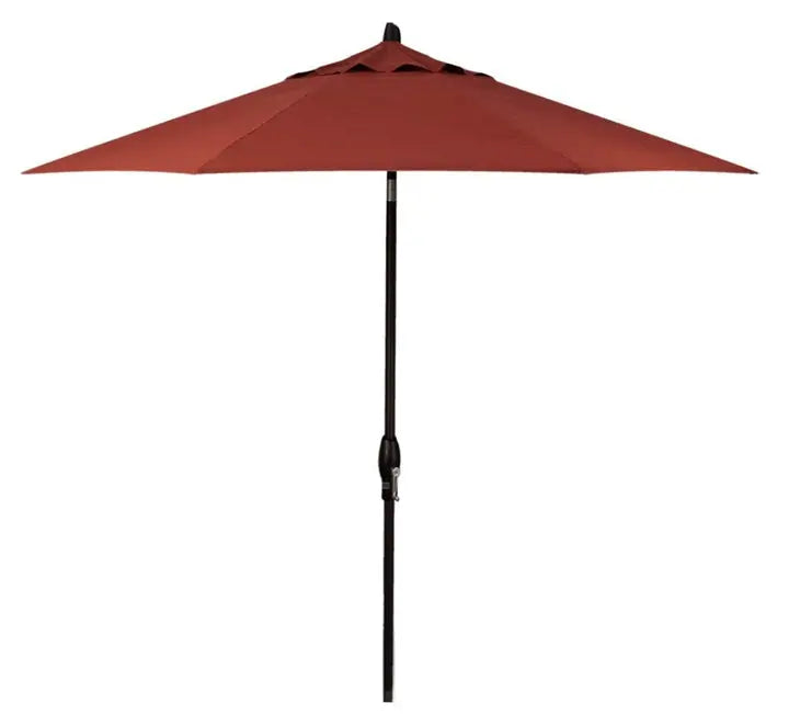 Treasure Garden 9' Octagon Auto Tilt Umbrella with Black Frame Outdoor Umbrellas & Sunshades Henna, Grade A 12038324