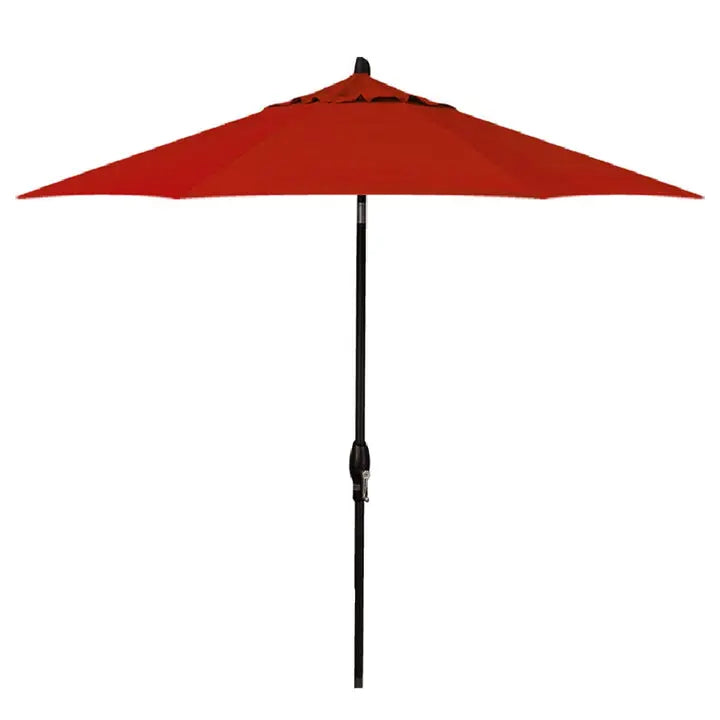 Treasure Garden 9' Octagon Auto Tilt Umbrella with Black Frame Outdoor Umbrellas & Sunshades Jockey Red, Grade A 12029900