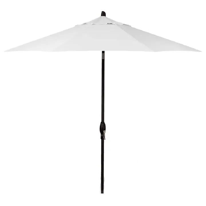 Treasure Garden 9' Octagon Auto Tilt Umbrella with Black Frame Outdoor Umbrellas & Sunshades Natural, Grade A 12038327