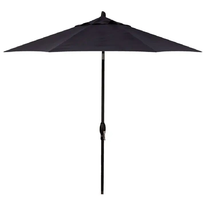 Treasure Garden 9' Octagon Auto Tilt Umbrella with Black Frame Outdoor Umbrellas & Sunshades Navy, Grade C 12038329