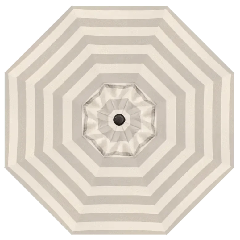 Treasure Garden 9' Octagon Auto Tilt Umbrella with Black Frame Outdoor Umbrellas & Sunshades