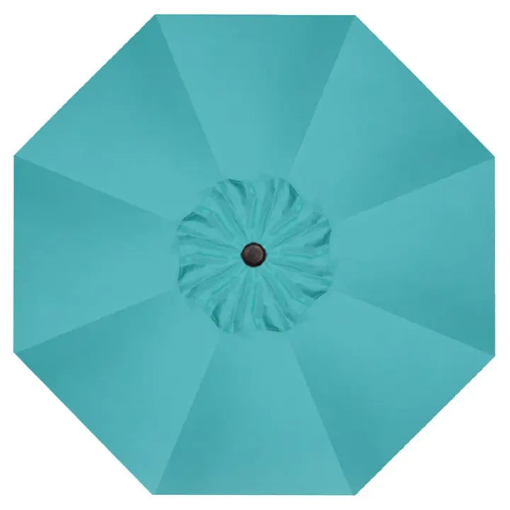 Treasure Garden 9' Octagon Auto Tilt Umbrella with Black Frame Outdoor Umbrellas & Sunshades