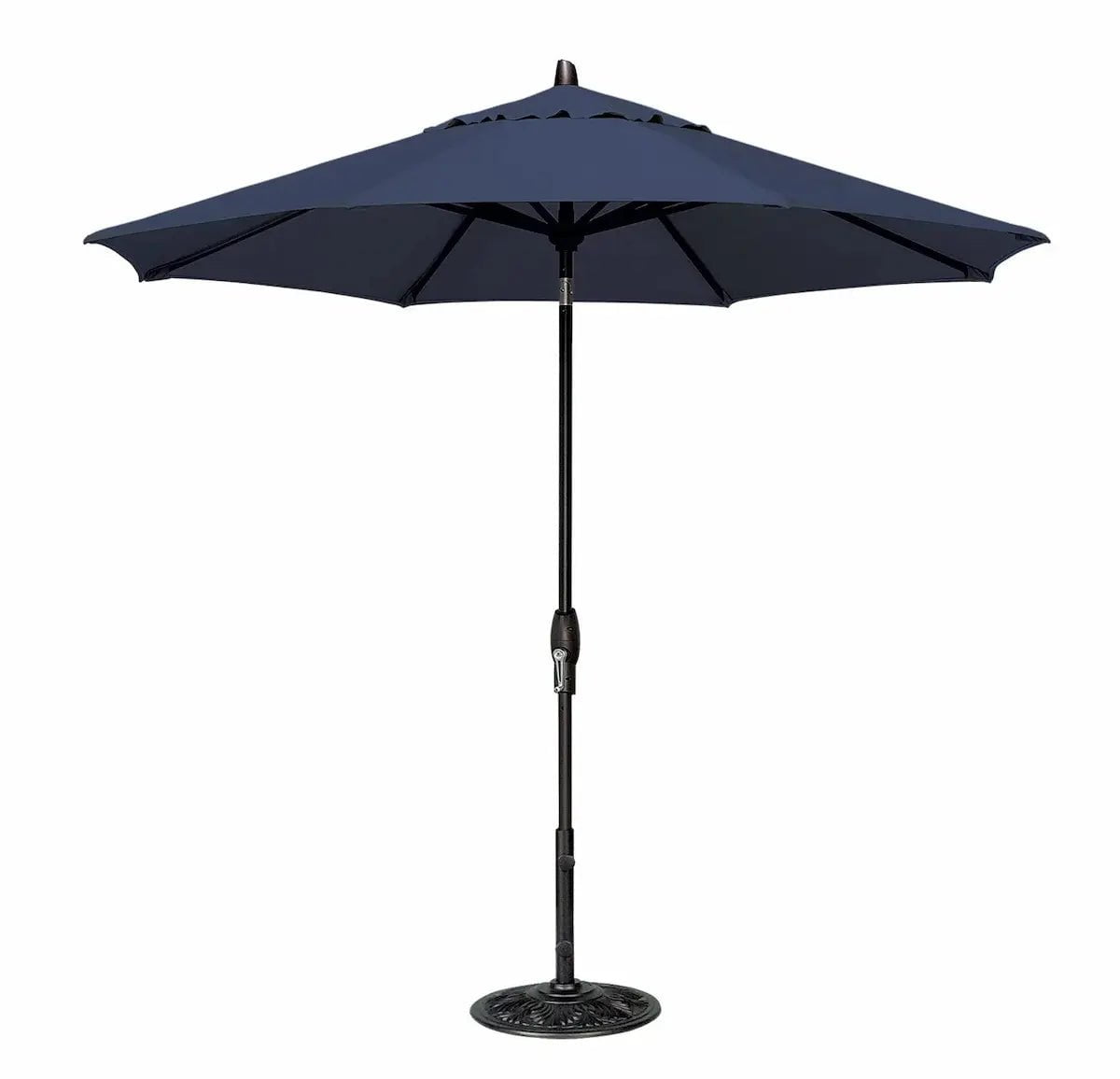 Treasure Garden 9' Octagon Auto Tilt Umbrella with Black Frame Outdoor Umbrellas & Sunshades