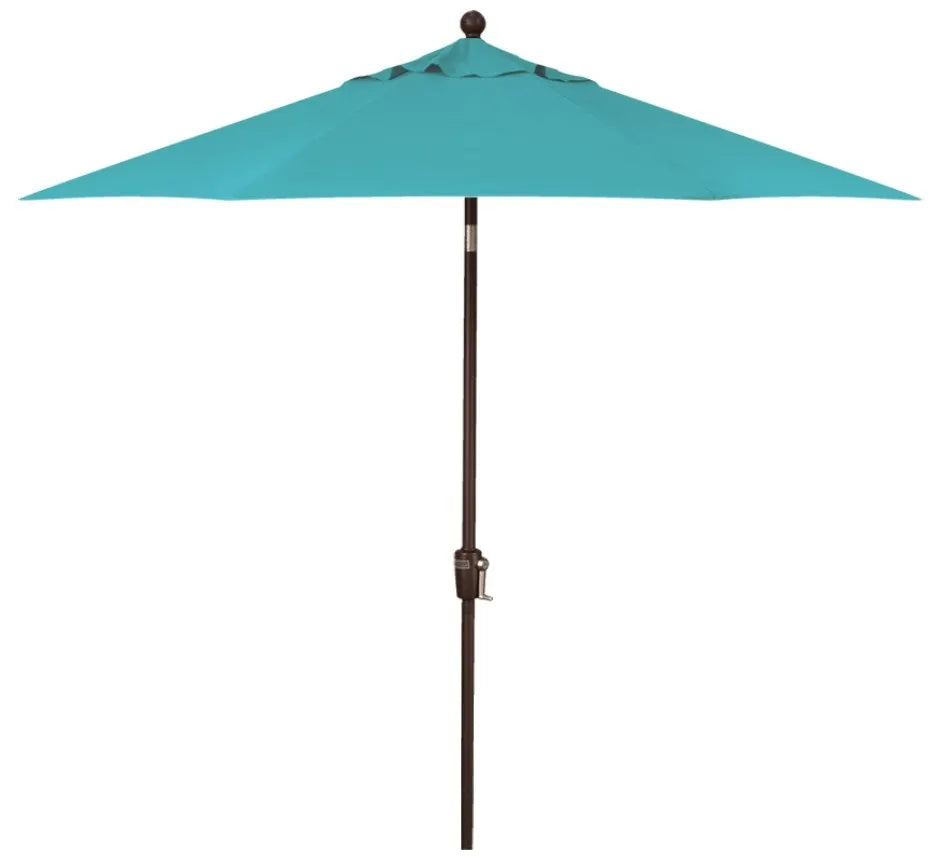 Treasure Garden 9' Octagon Push Button Tilt Umbrella with Bronze Frame Outdoor Umbrellas & Sunshades Aqua, Grade C 12025957