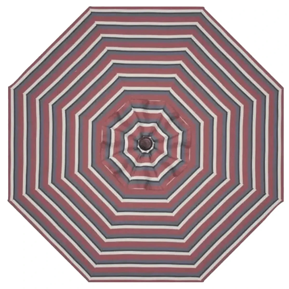 Treasure Garden 9' Octagon Push Button Tilt Umbrella with Bronze Frame Outdoor Umbrellas & Sunshade