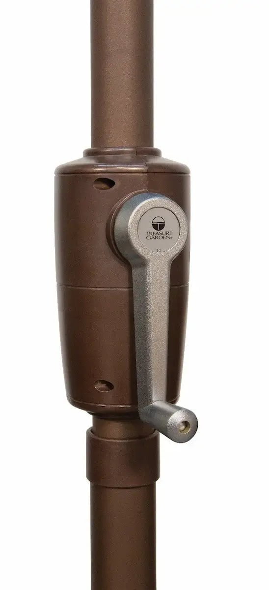 Treasure Garden 9' Octagon Push Button Tilt Umbrella with Bronze Frame Outdoor Umbrellas & Sunshade