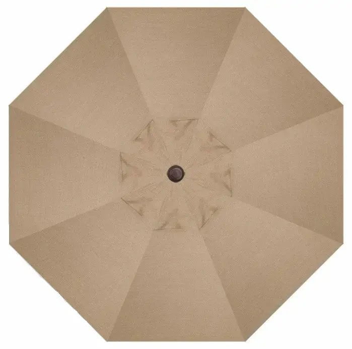 Treasure Garden 9' Octagon Push Button Tilt Umbrella with Bronze Frame Outdoor Umbrellas & Sunshade Sesame, Grade C 12025958