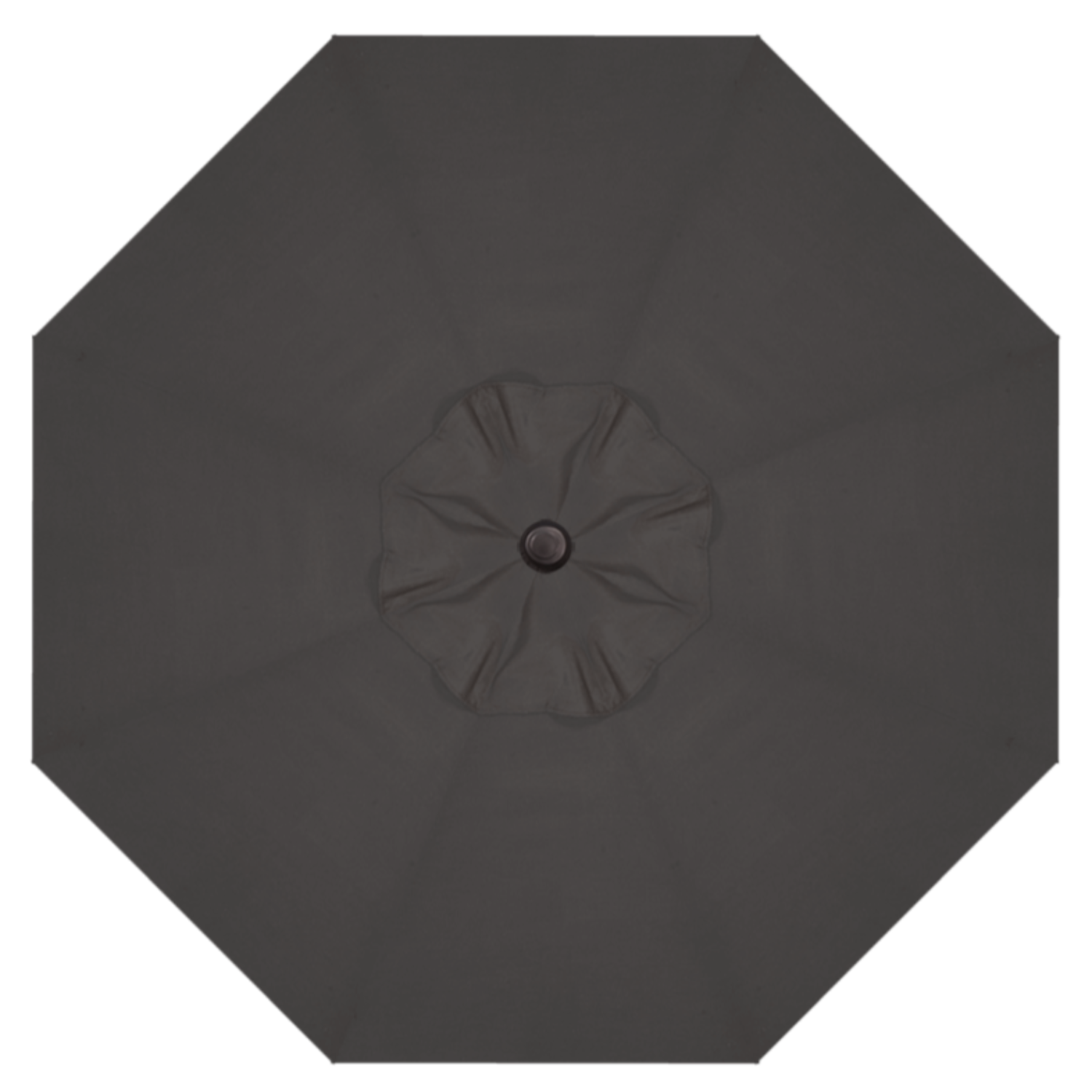 Treasure Garden 9' Push Button Umbrella with Black Frame and Canvas Coal Fabric Outdoor Umbrellas & Sunshades 12029564