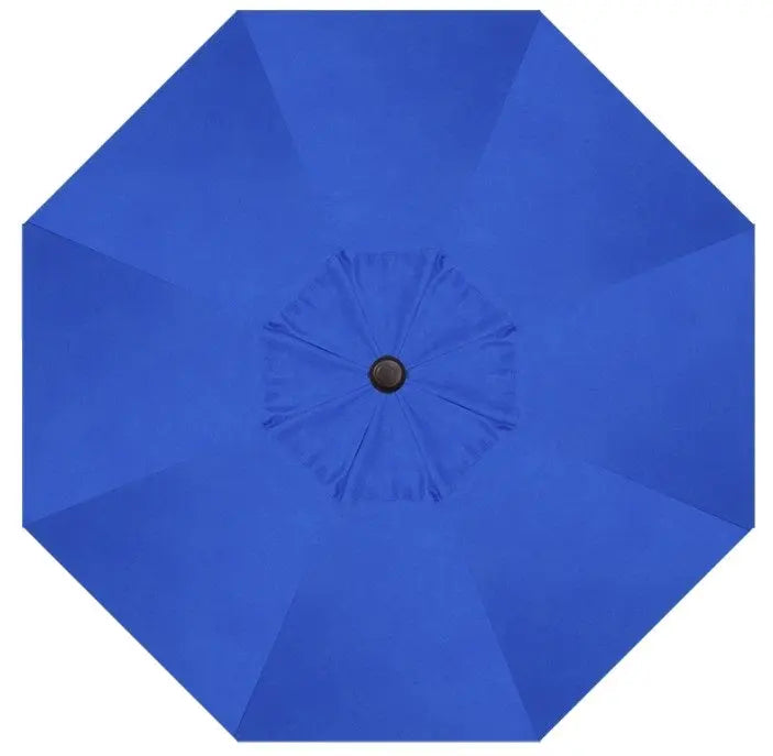 Treasure Garden 9' Starlux Collar Tilt Umbrella with Black Frame Outdoor Umbrellas & Sunshade Cobalt, Grade C 12031179