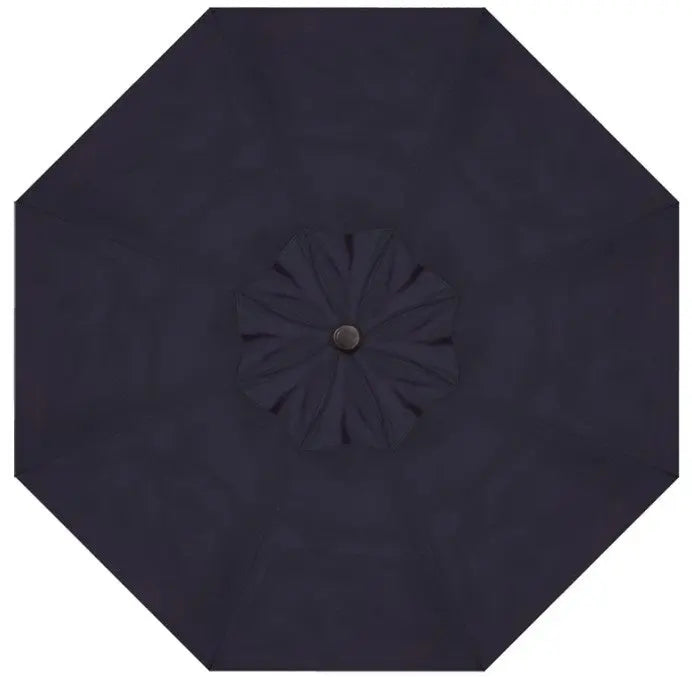 Treasure Garden 9' Starlux Collar Tilt Umbrella with Black Frame Outdoor Umbrellas & Sunshade Navy, Grade A 12037615