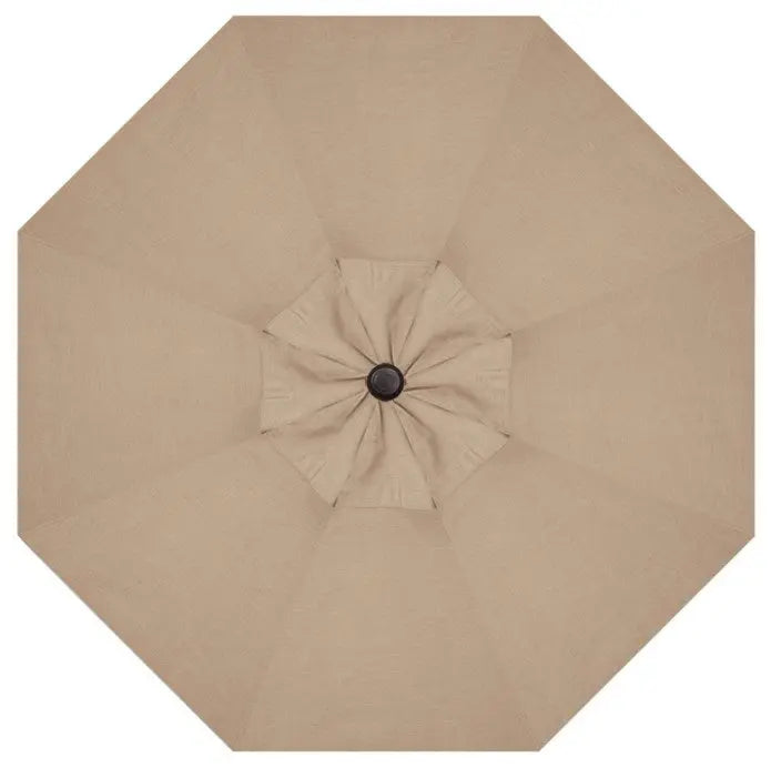 Treasure Garden 9' Starlux Collar Tilt Umbrella with Black Frame Outdoor Umbrellas & Sunshade Sand, Grade C 12041197