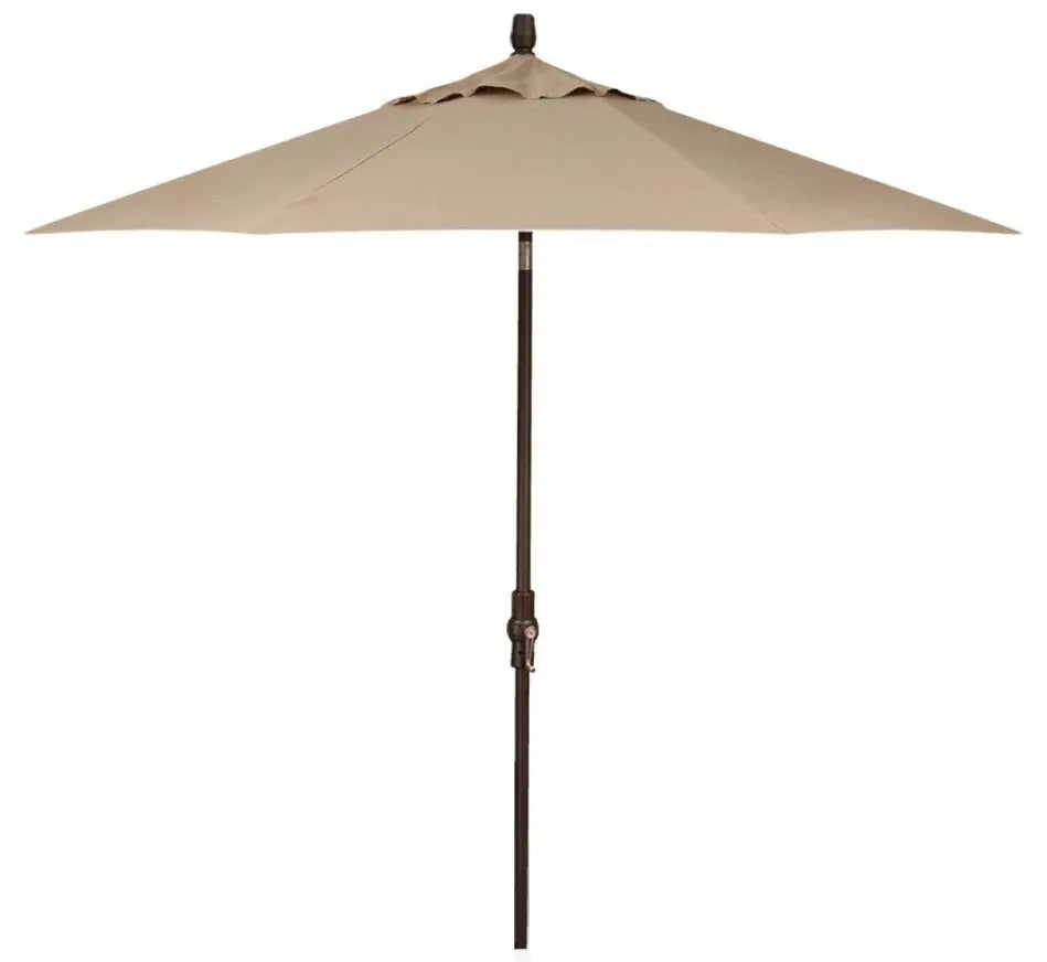 garden treasures brown patio umbrella base Treasure Garden 9' Starlux Collar Tilt Patio Umbrella Bronze