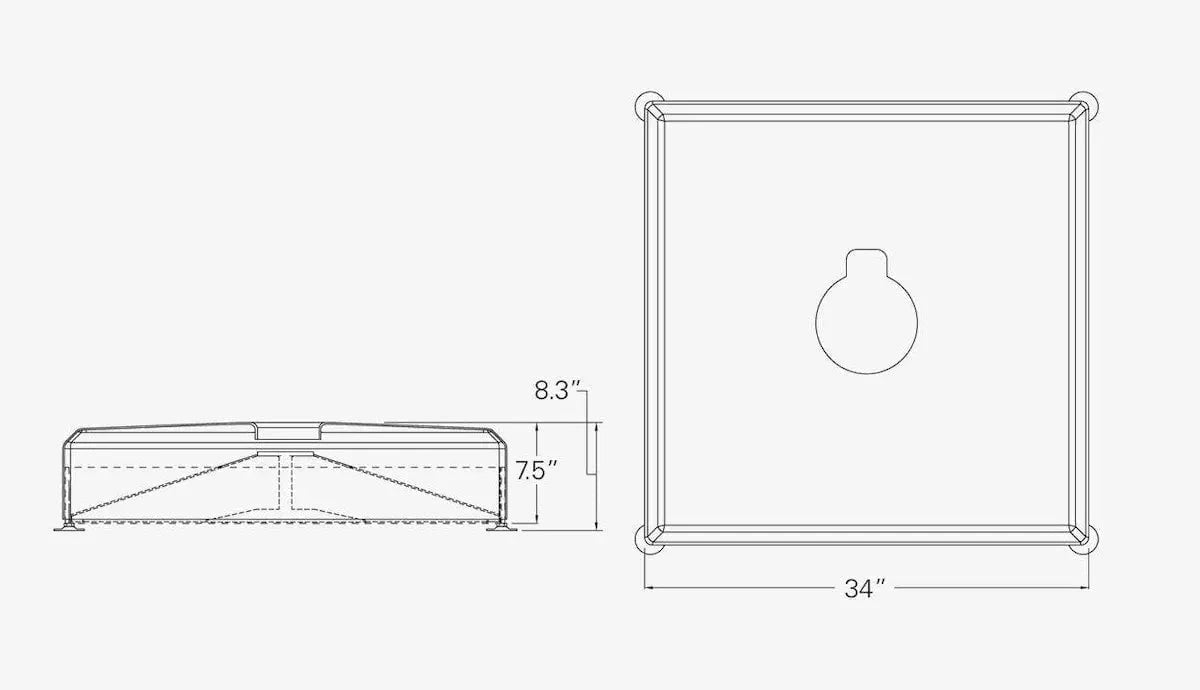 Treasure Garden AKZ13 Umbrella Base with Black Finish Outdoor Umbrella Bases 12026604