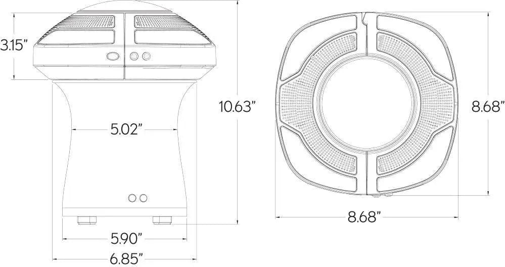 Treasure Garden Evo Dual Light Sound Pod in Black Outdoor Umbrella & Sunshade Accessories 12040645