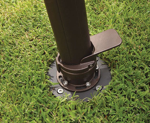 base for cantilever patio umbrella Treasure Garden Ground Mount Kit for AKZ Cantilever Umbrella