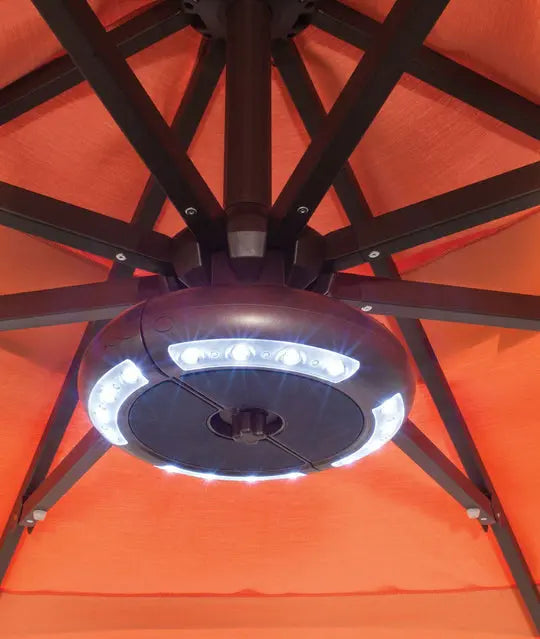 Treasure Garden Luna Umbrella Light with Bluetooth Speaker - Black Finish Outdoor Umbrella & Sunshade Accessories 12029461