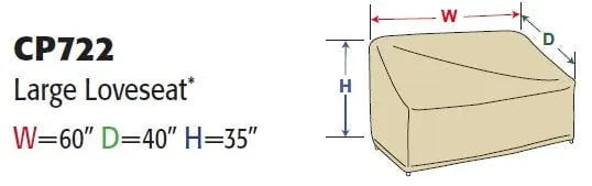 Treasure Garden Protective Cover for Large Loveseat Outdoor Furniture Covers 12031220