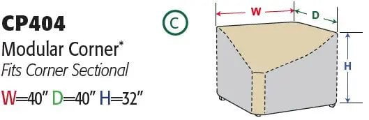 Treasure Garden Protective Cover for Sectional - Modular Corner Section Outdoor Furniture Covers 12027287