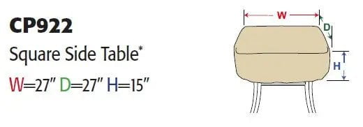 Treasure Garden Protective Cover for Square or Round Side Table Outdoor Furniture Covers 12025361