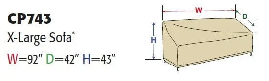 Treasure Garden Protective Cover for X-Large Sofa Outdoor Furniture Covers 12031224