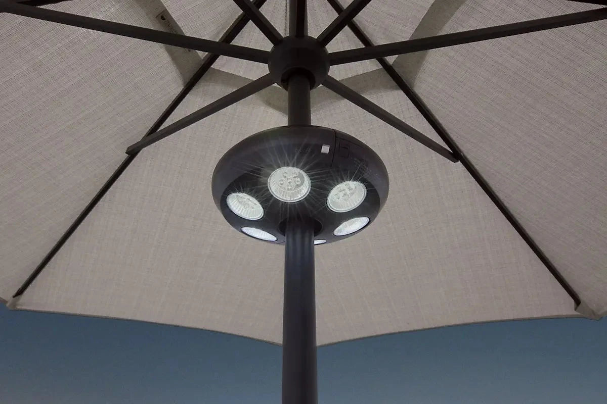 Treasure Garden Vega-L Umbrella Light with Black Finish Outdoor Umbrella & Sunshade Accessories 12024945