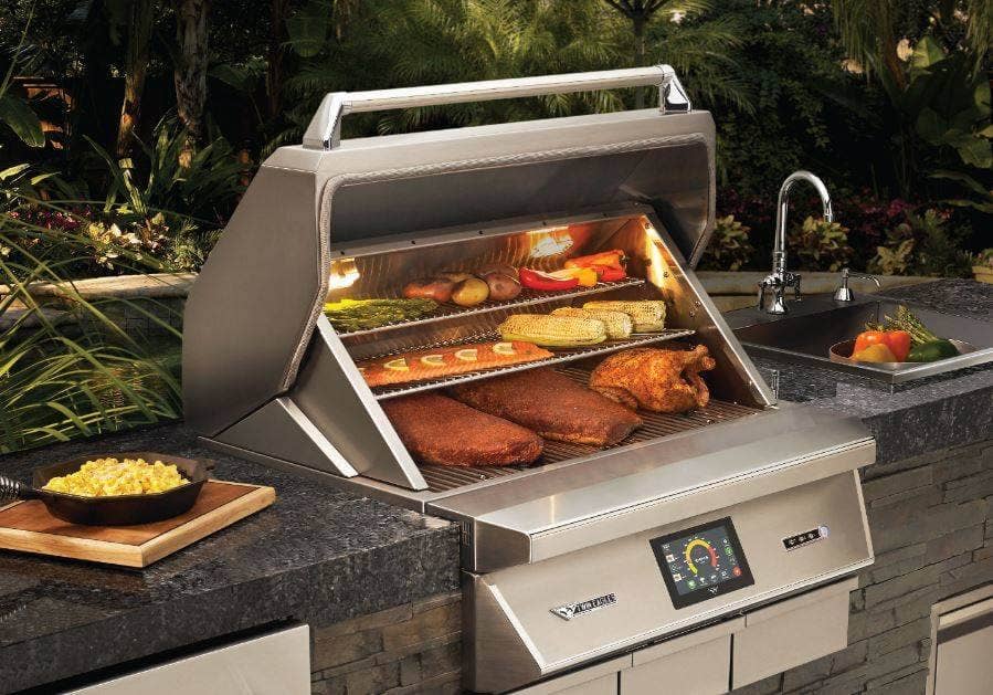 Built in sales pellet grill