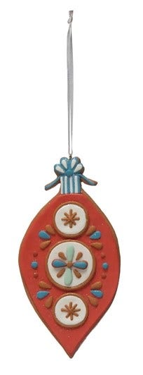 Vintage Style Clay Dough Ornaments Red Almond 12039751