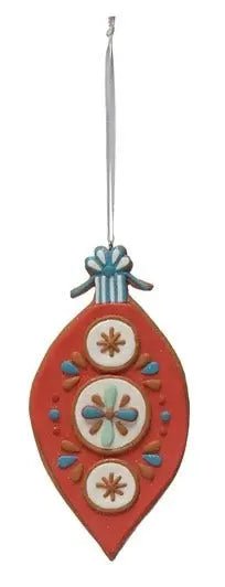 Vintage Style Clay Dough Ornaments Holiday Ornaments Red Almond 12039751