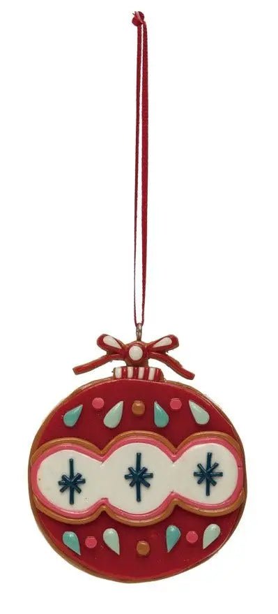 Vintage Style Clay Dough Ornaments Holiday Ornaments Red Round 12039841