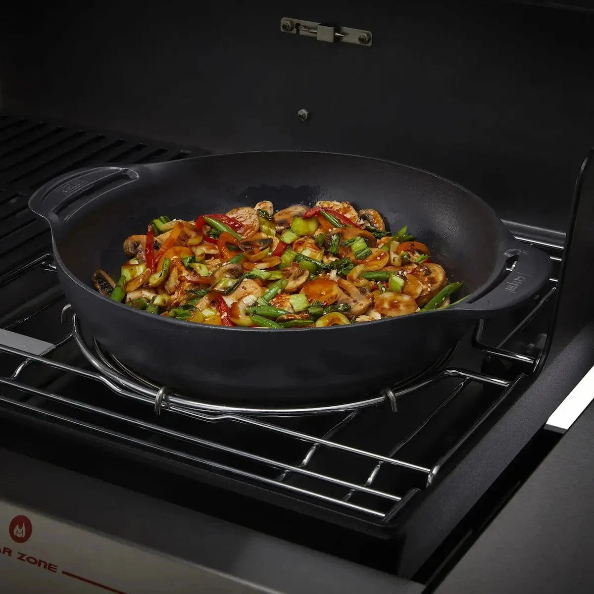 調理器具 WEBER GBS Wok w/Steam Rack Wok Set with Steaming Rack | Gourmet BBQ System | Weber Japan